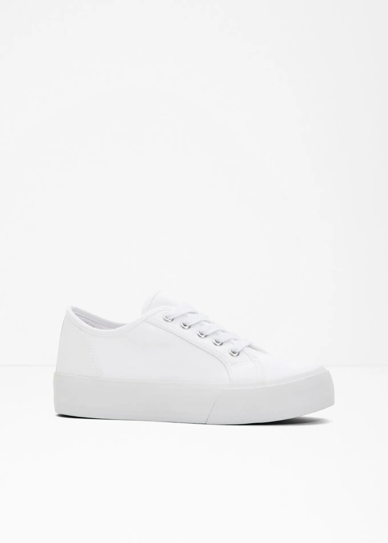 Zapatillas con plataforma de lona de algodón