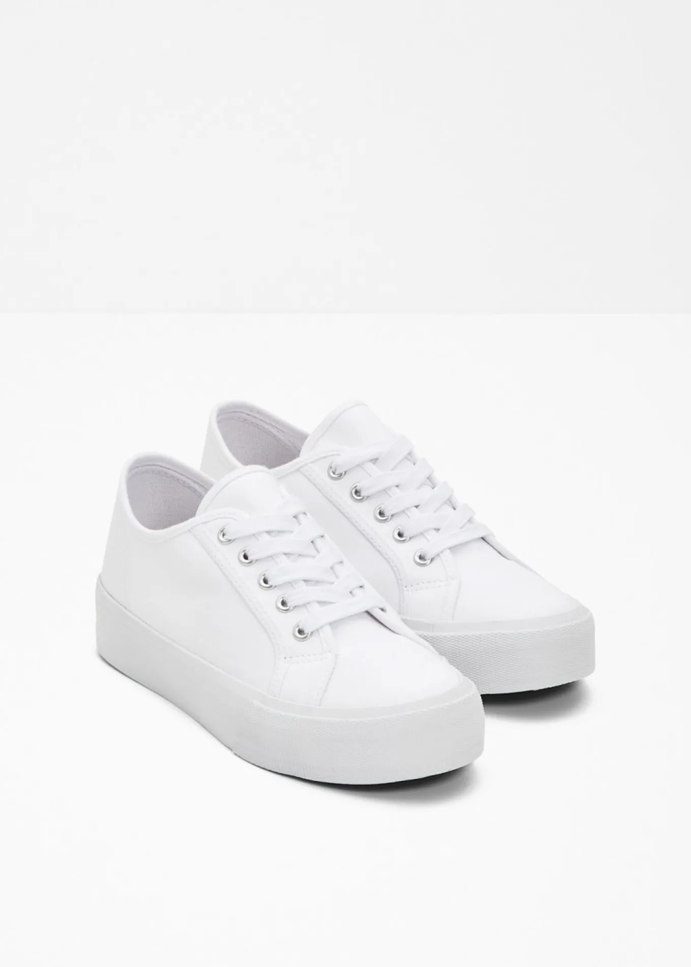Zapatillas con plataforma de lona de algodón