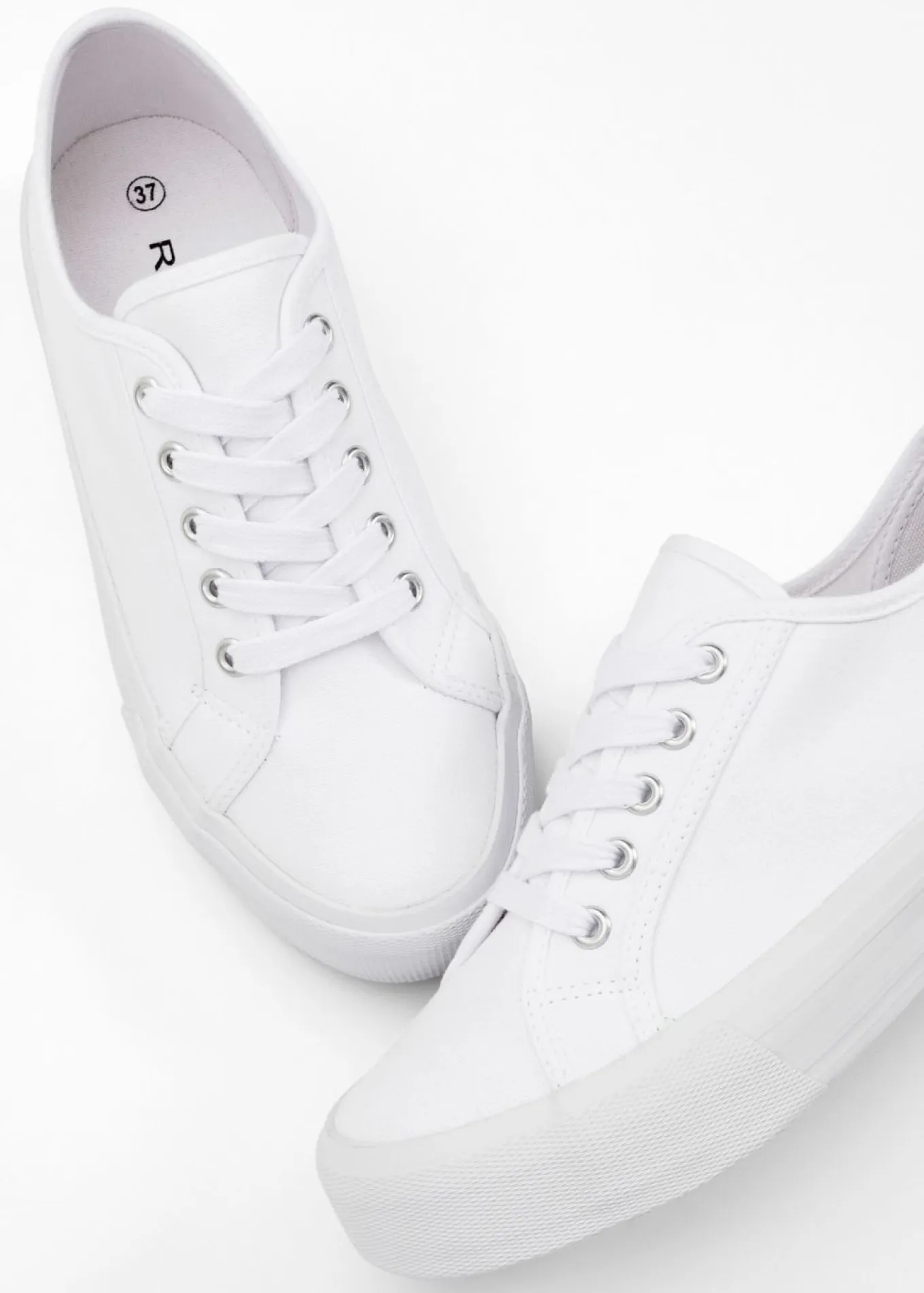Zapatillas con plataforma de lona de algodón