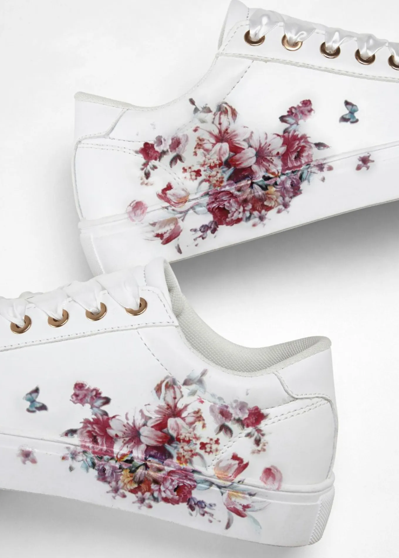 Zapatillas deportivas con estampado de flores