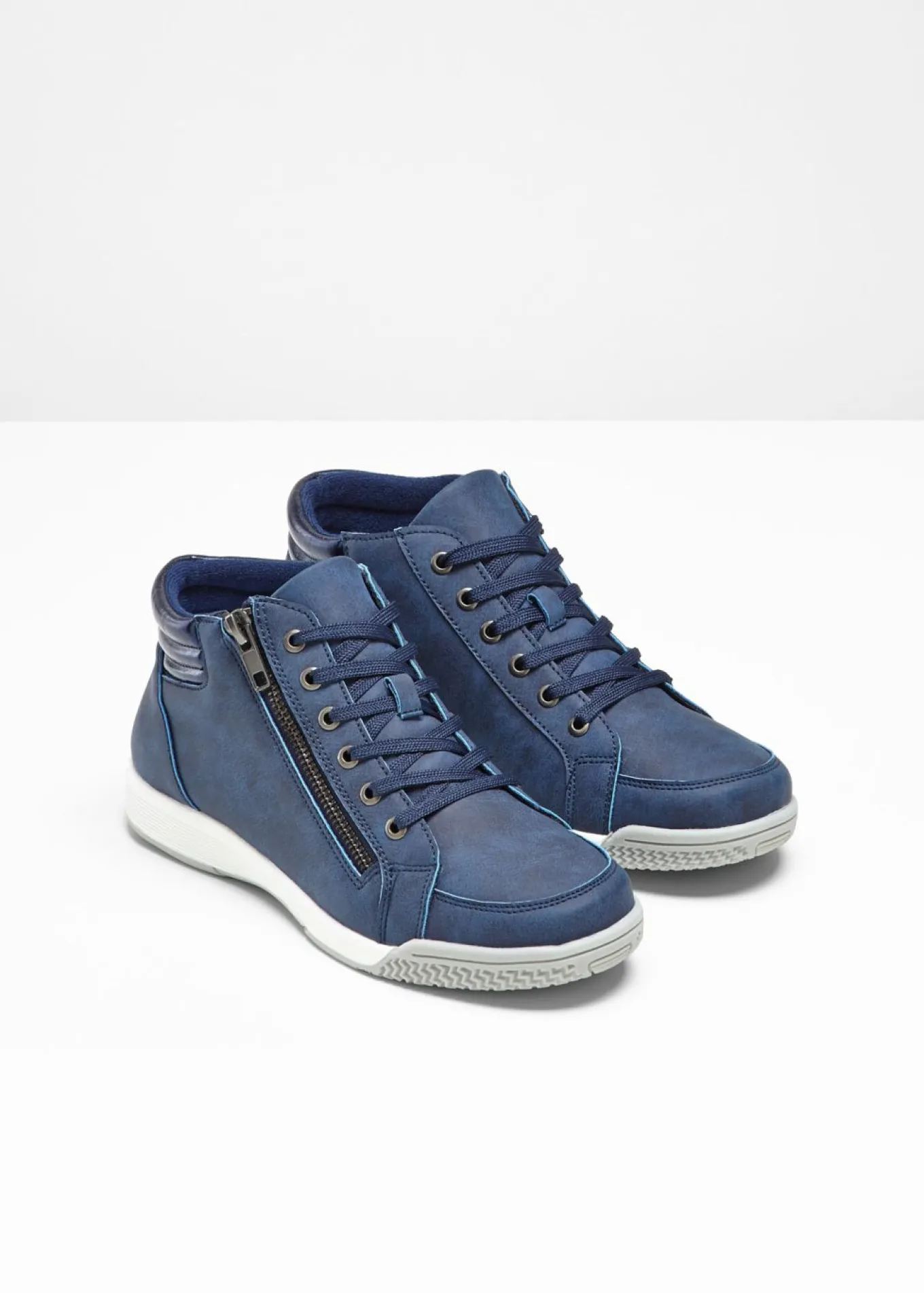 Zapatillas deportivas de caña alta con cremallera