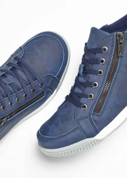 Zapatillas deportivas de caña alta con cremallera