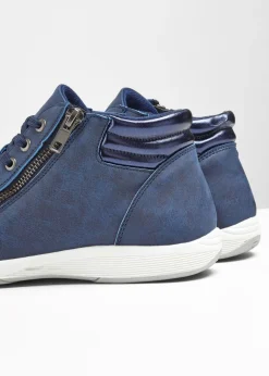 Zapatillas deportivas de caña alta con cremallera