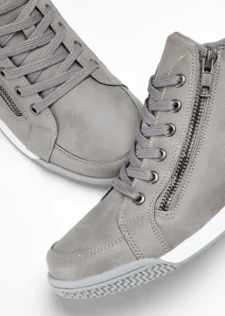 Zapatillas deportivas de caña alta con cremallera
