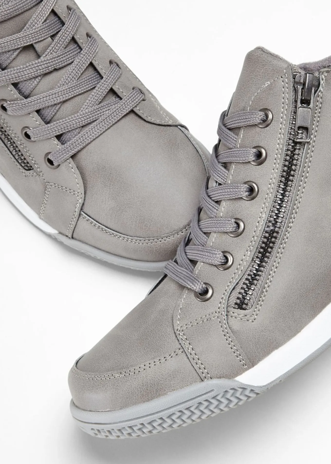 Zapatillas deportivas de caña alta con cremallera