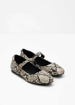 Zapato tipo Mary Jane con estampado animal