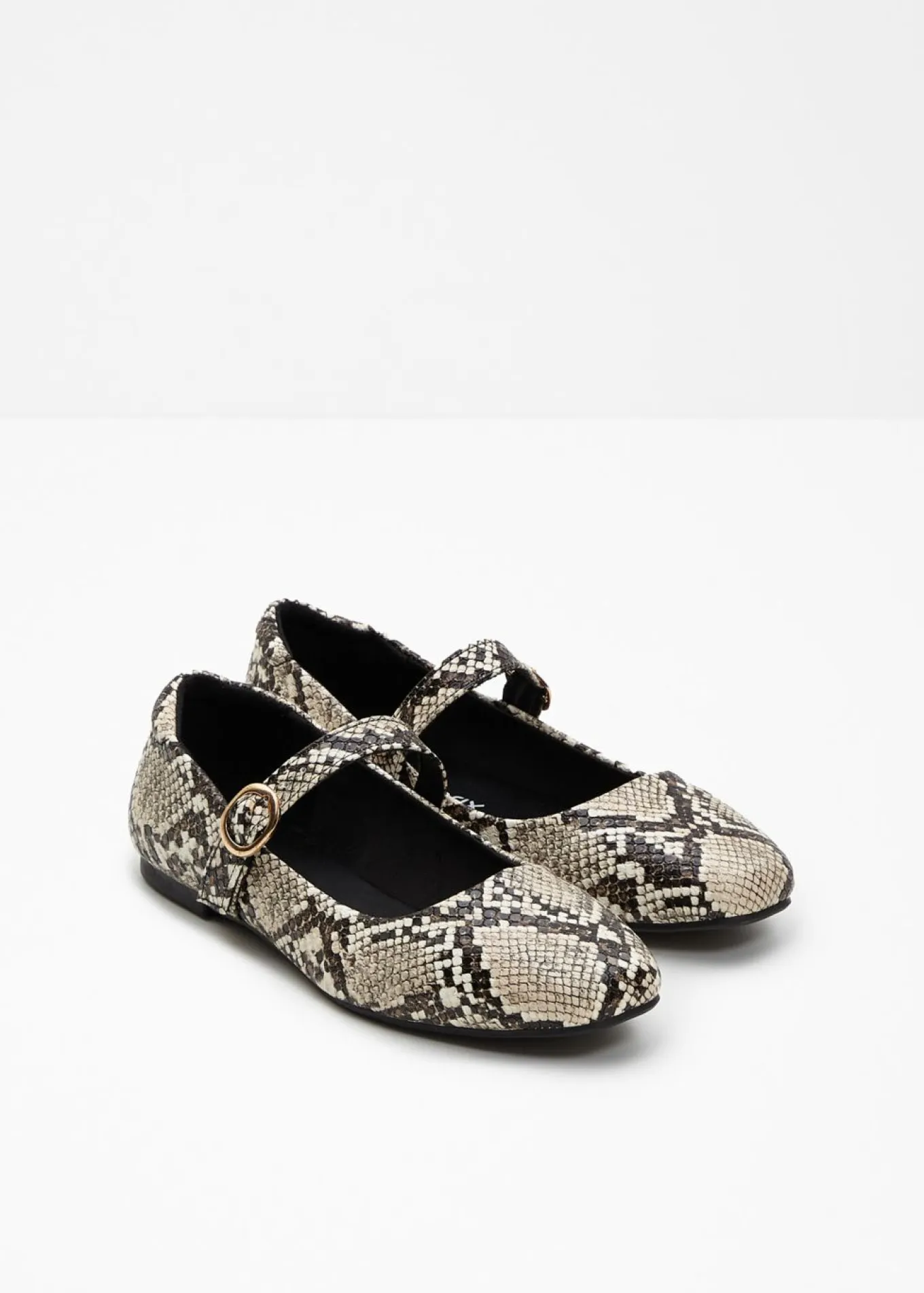 Zapato tipo Mary Jane con estampado animal