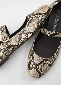 Zapato tipo Mary Jane con estampado animal