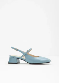 Zapatos con talón al descubierto y tira