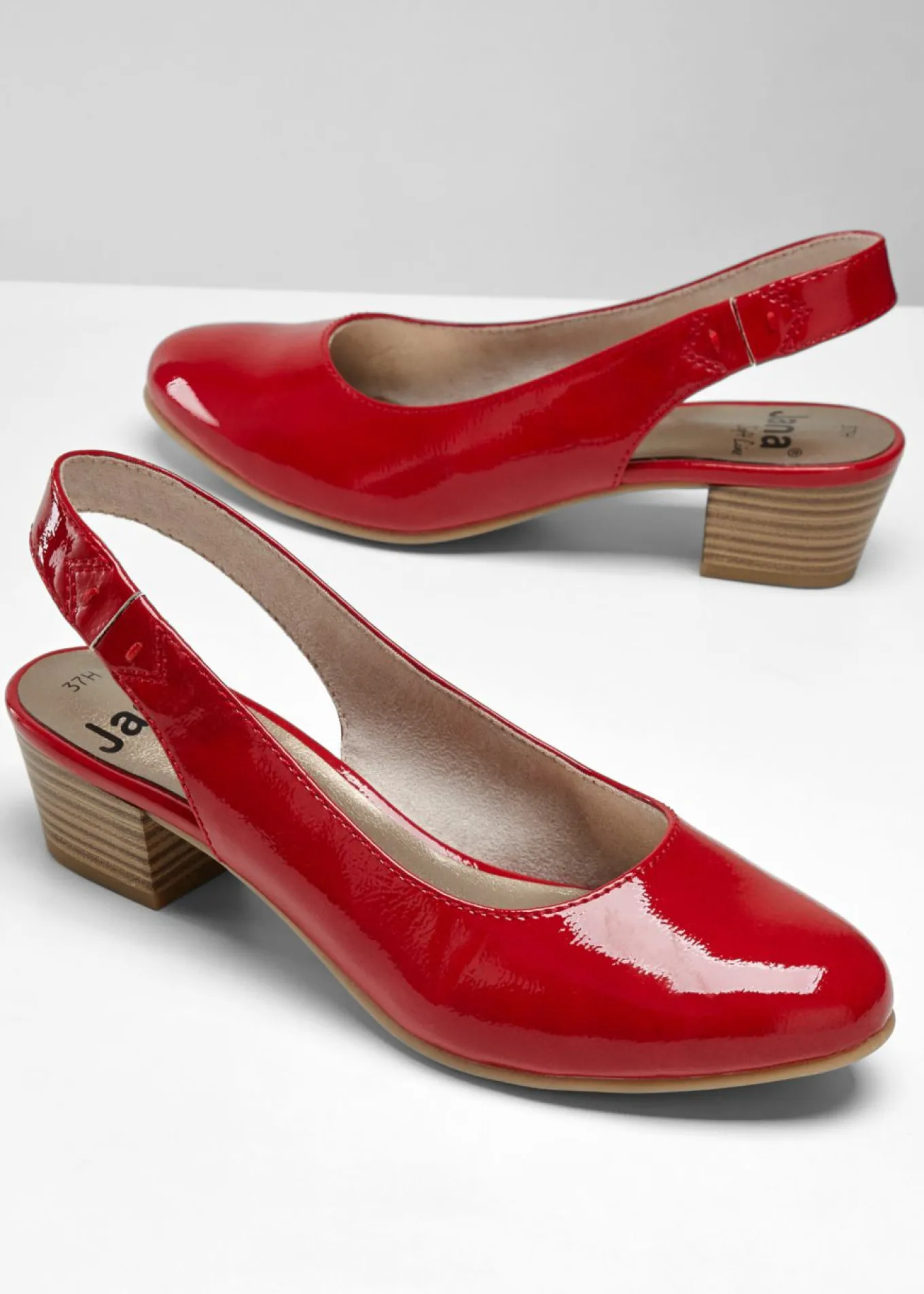 Zapatos de tacón con el talón al descubierto Jana de ancho cómodo