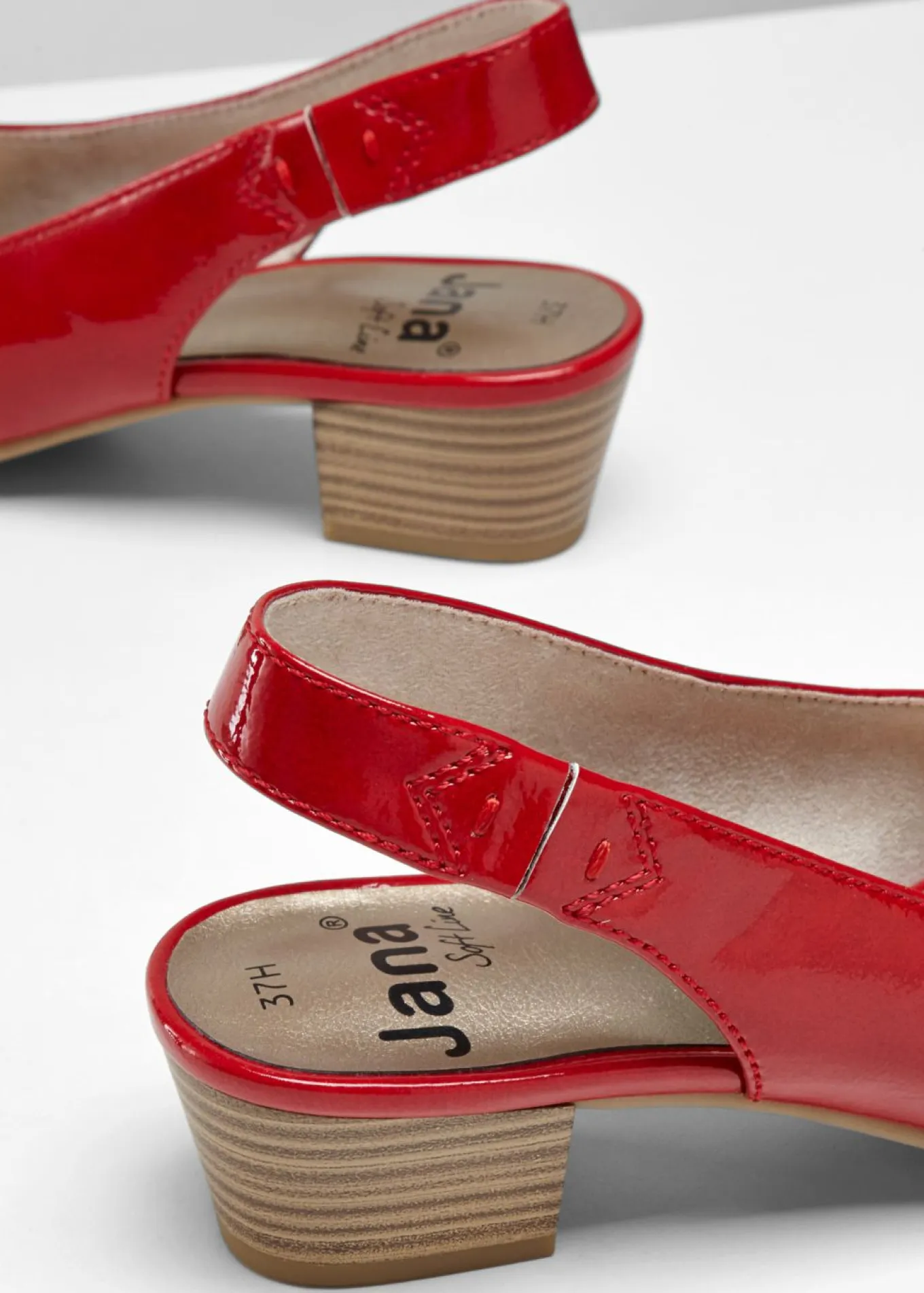 Zapatos de tacón con el talón al descubierto Jana de ancho cómodo