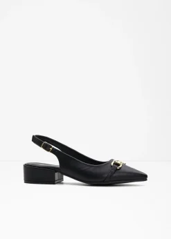 Zapatos de tacón con talón al descubierto